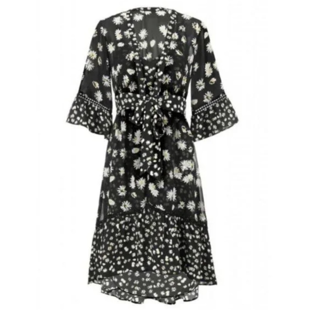 Cabi daisy slip dress & wrap kimono 2 piece set XL 5816